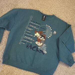 Warner Bros. Teal Taz Crewneck Sweater vintage